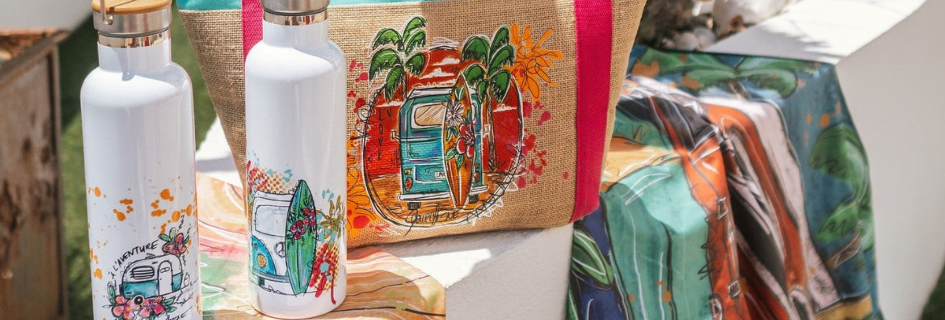 Bannière Tasse en émail ''Living the van life''