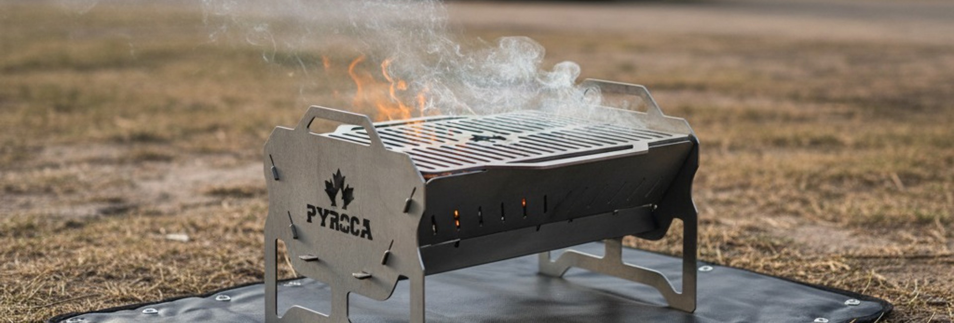 Bannière Le barbecue Nomade Inox et sa housse de transport 2 en 1