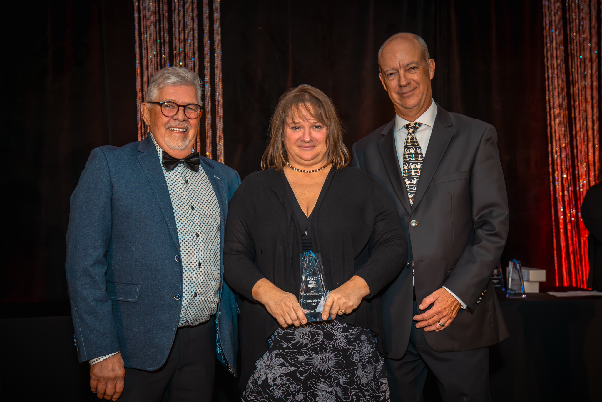 Guy Boutin (secrétaire FQCC), Sylvie Tellier, Alain Boyer (président FQCC) - Magazine Camping Caravaning