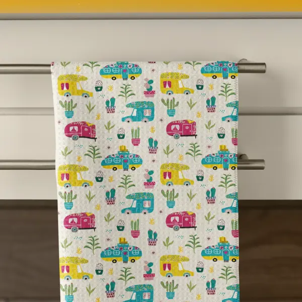 Ensemble de 2 linges à vaisselle microfibre - collection Un air d'été - FQCC