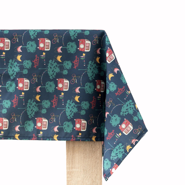 Nappe en polyester hydrofuge - Collection Aventure rétro - FQCC Nappe en polyester hydrofuge - Collection Aventure rétro - FQCC
