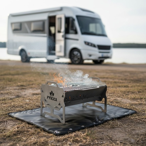 Le barbecue Nomade Inox et sa housse de transport 2 en 1 - FQCC