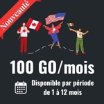 100GO/mois – Canada, États-Unis et Mexique 1 à 12 mois – Avec Échéance - FQCC