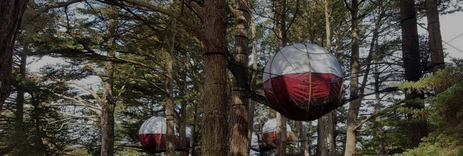 Bannière Du camping aérien au parc Arbraska Laflèche