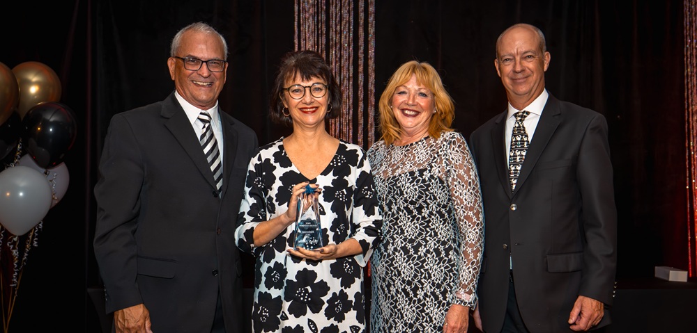 Yves Vermette (vice-président FQCC), Valérie Joubert (directrice Voyages FQCC), Johanne Grenier (administratrice FQCC), Alain Boyer (président FQCC) - Magazine Camping Caravaning