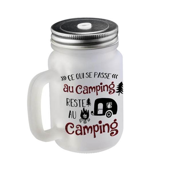 Chope à boire style pot Mason - FQCC Chope à boire style pot Mason - FQCC